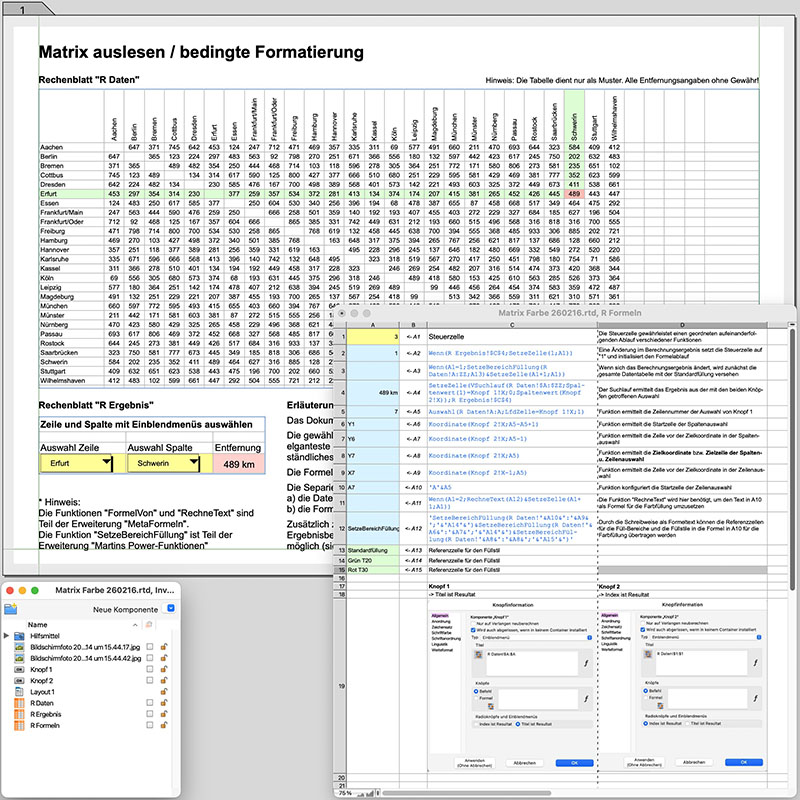 Matrix auslesen / bedingte Formatierung